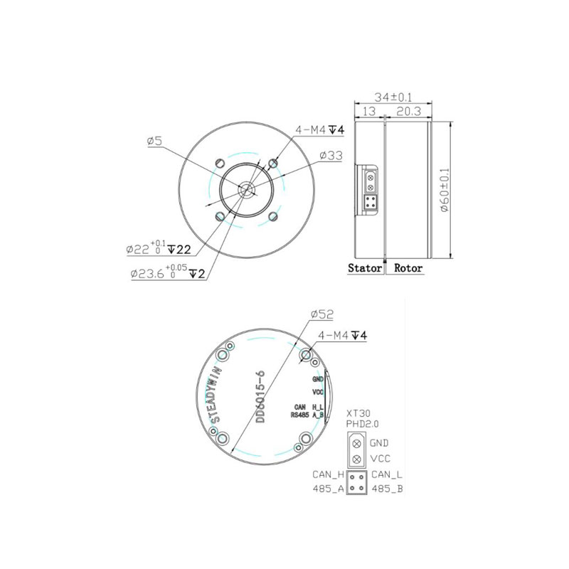Direct Drive Servo Motor Robotics - Панорамирование/наклона, стабилизатор нагрузки, модуль шарнира робота